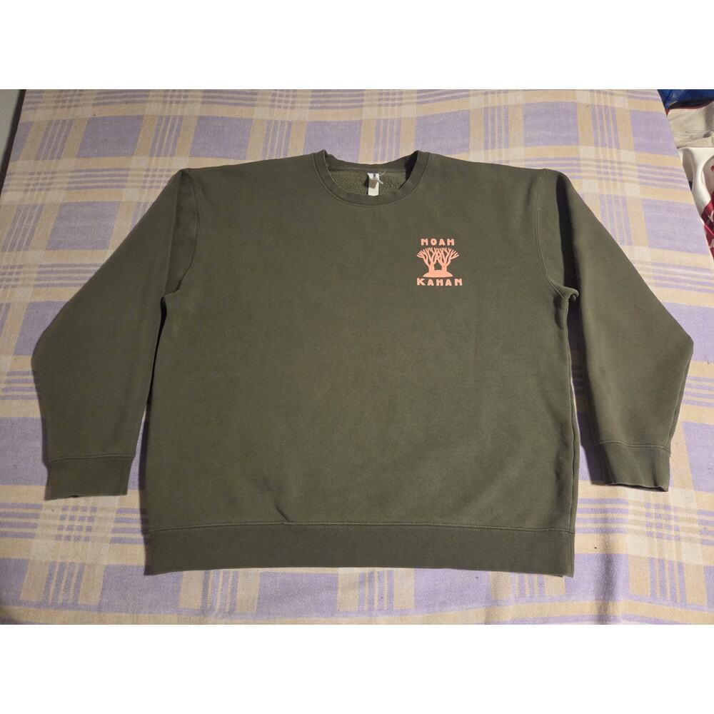 Noah Kahan Sweatshirt Olive Green Crewneck Stick Season Tour 2024 - Picture 2 of 7